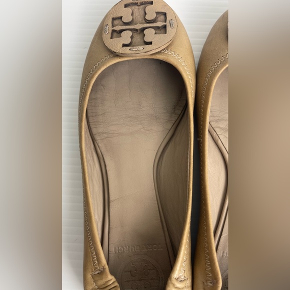 Tory Burch women leather Reva ballet flats nude color size 6 - Picture 7 of 13